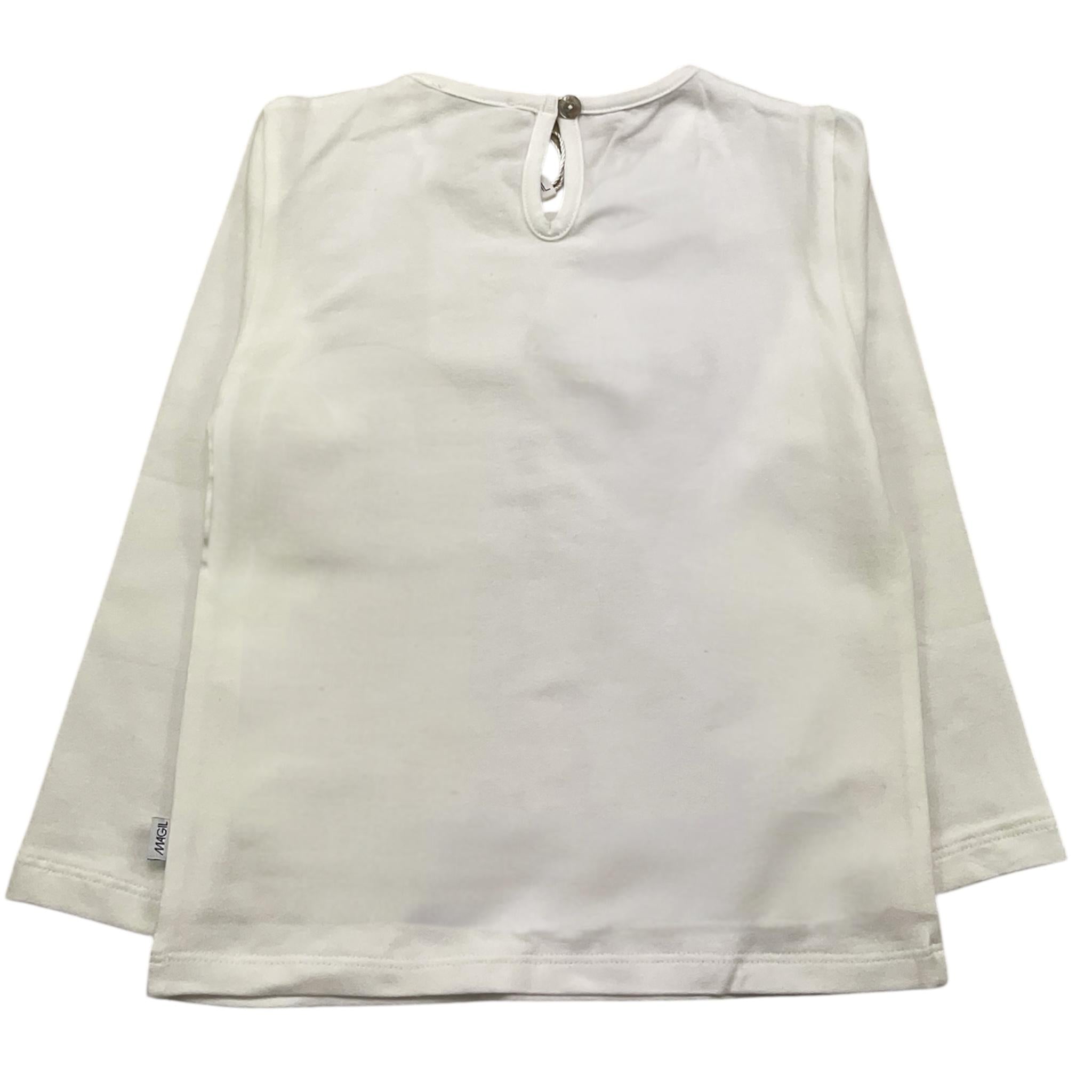 MAGIL shirt girocollo tinta unita con stampa in contrasto Panna per Bambina GN26055 PANNA MAGIL 