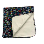 MOSCHINO coperta tinta unita con stampa Blu per Neonato MOB00F BLU MOSCHINO 