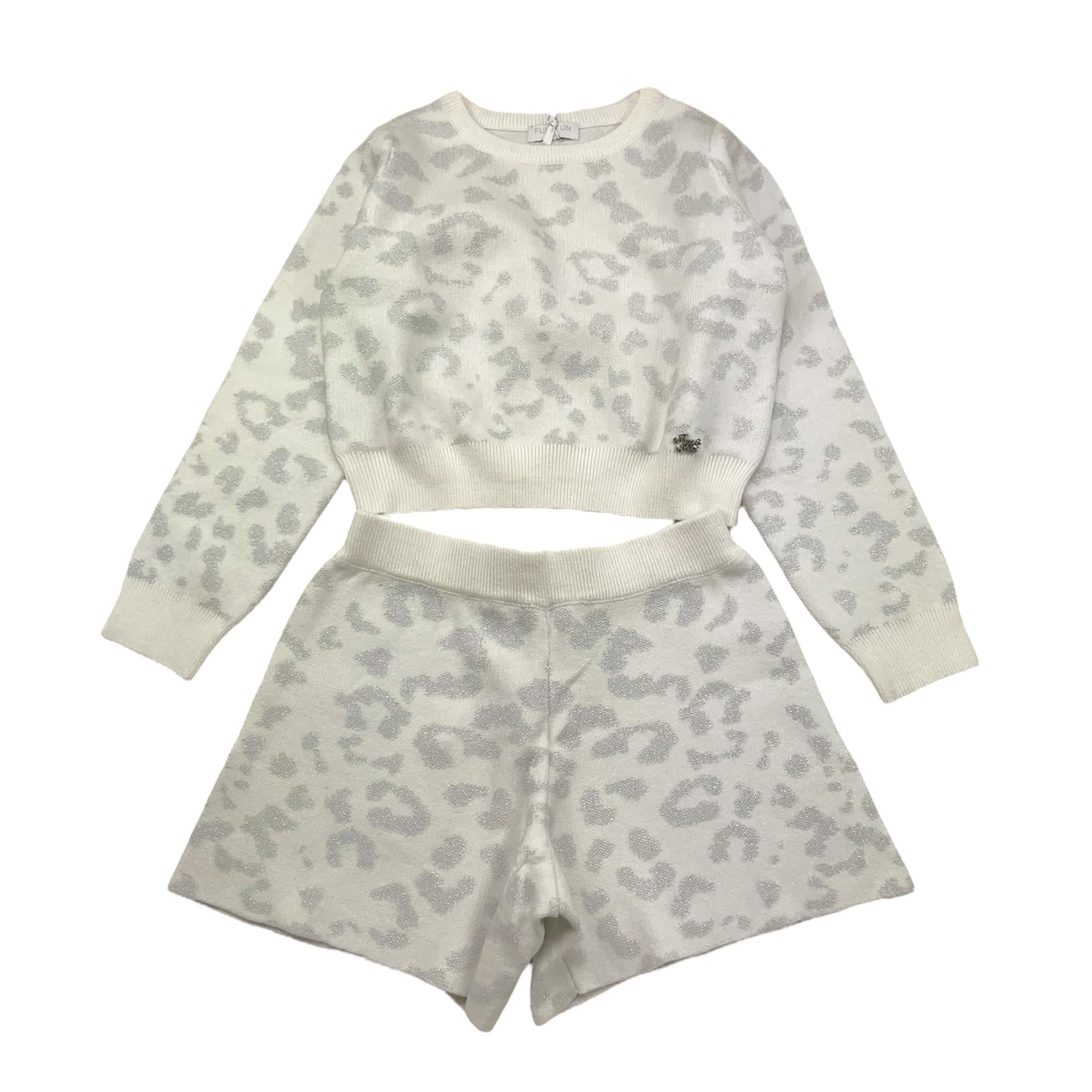FUN & FUN completo 2pz maglia-short tinta unita con fantasia maculata Bianco per Neonata FCBSW00135XXN BIANCO FUN & FUN 