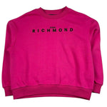 John Richmond Felpa Chiusa Girocollo Tinta Unita con Stampa per Bambina RGP26010FE FUXIA JOHN RICHMOND 