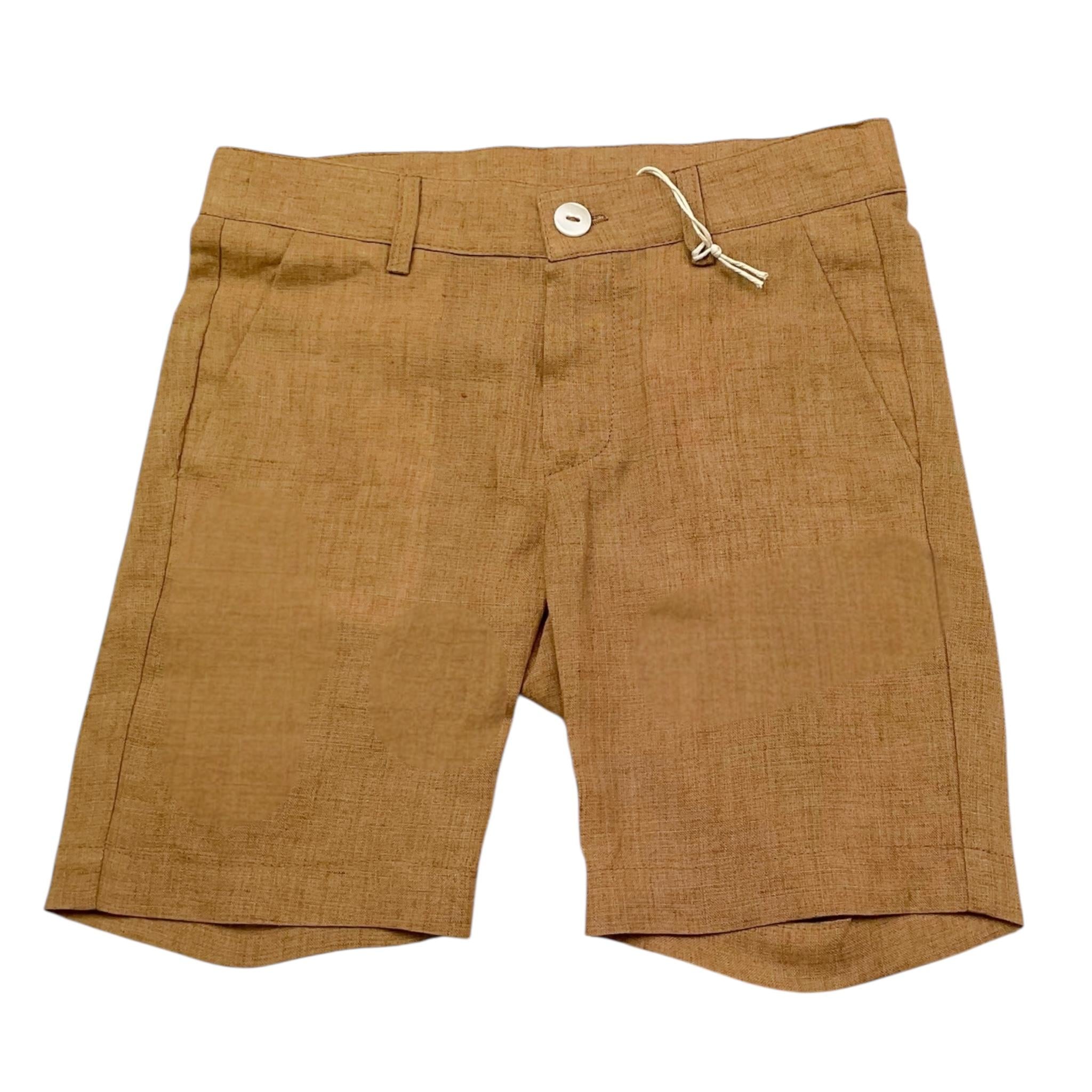 Little Bear Bermuda Tinta Unita con Girovita Regolabile per Neonato 8229N MARRONE LITTLE BEAR 