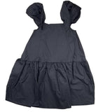 Minimalistisches schwarzes einfarbiges ärmelloses Kleid für Mädchen