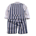 Marlu' Completo 2 Pezzi Gilet-Camicia-Pantalone per Neonato ET21160 PANNA MARLU' 