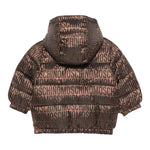 MOSCHINO giubbino tinta unita con cappuccio stampe logo Marrone per Bambino MUS02O MARRONE MOSCHINO 