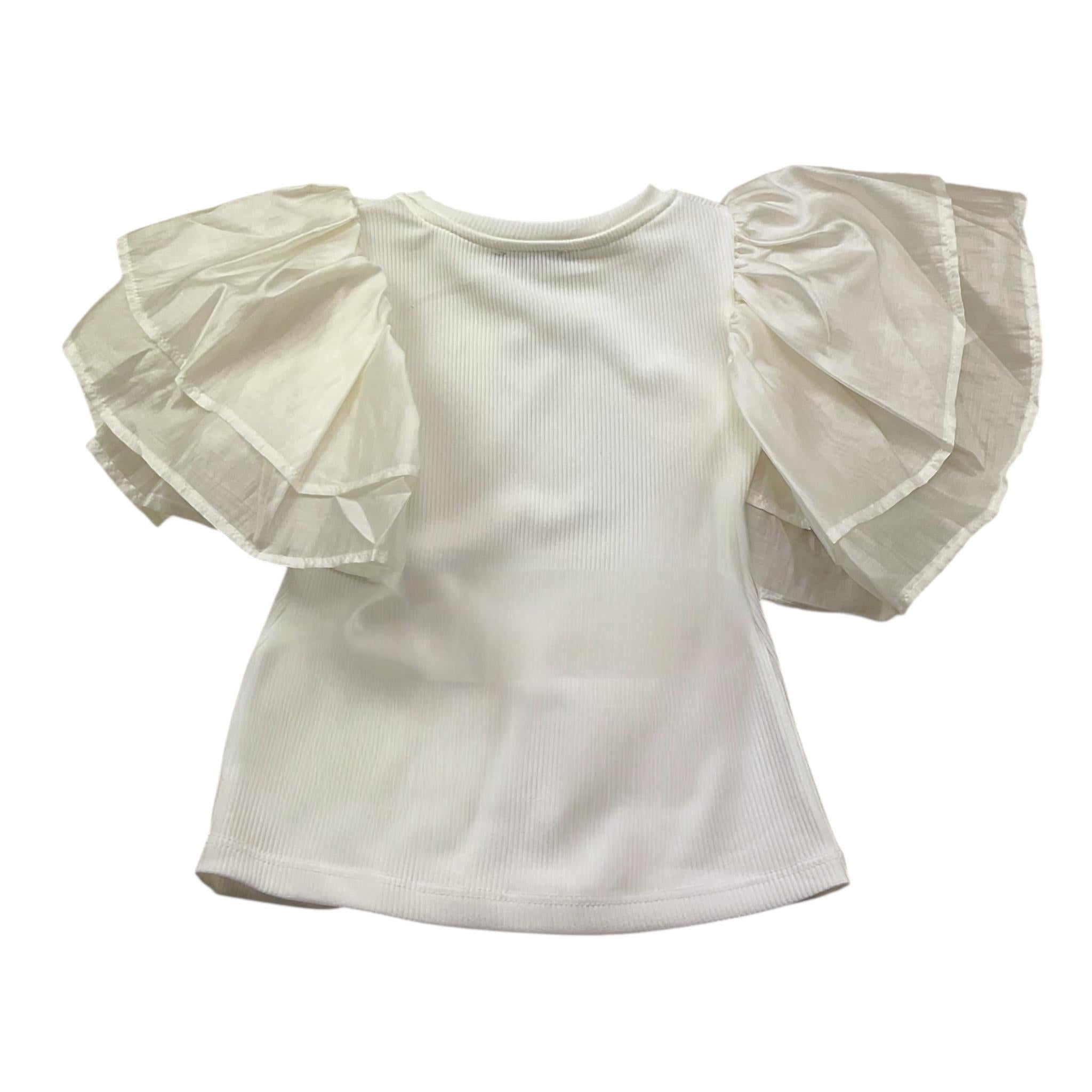 Fun & Fun T-Shirt Gircollo Tinta Unita per Neonata FBTS01325N BIANCO FUN & FUN 