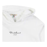 NUPKEET felpa chiusa con cappuccio tinta unita con stampa logo Bianco per Bambino 4DNK315 BIANCO NUPKEET 