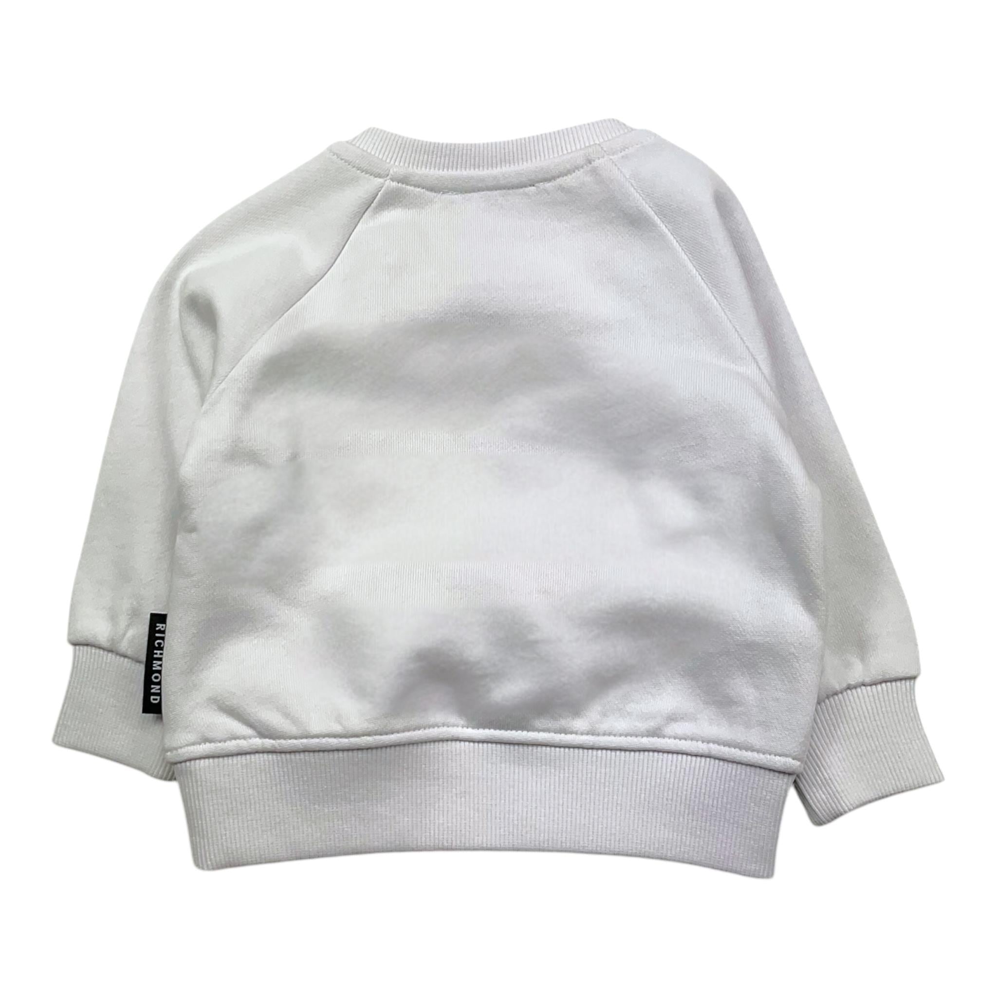 JOHN RICHMOND felpa girocollo tinta unita con stampa Bianco per Neonata RIA25071FE BIANCO JOHN RICHMOND 