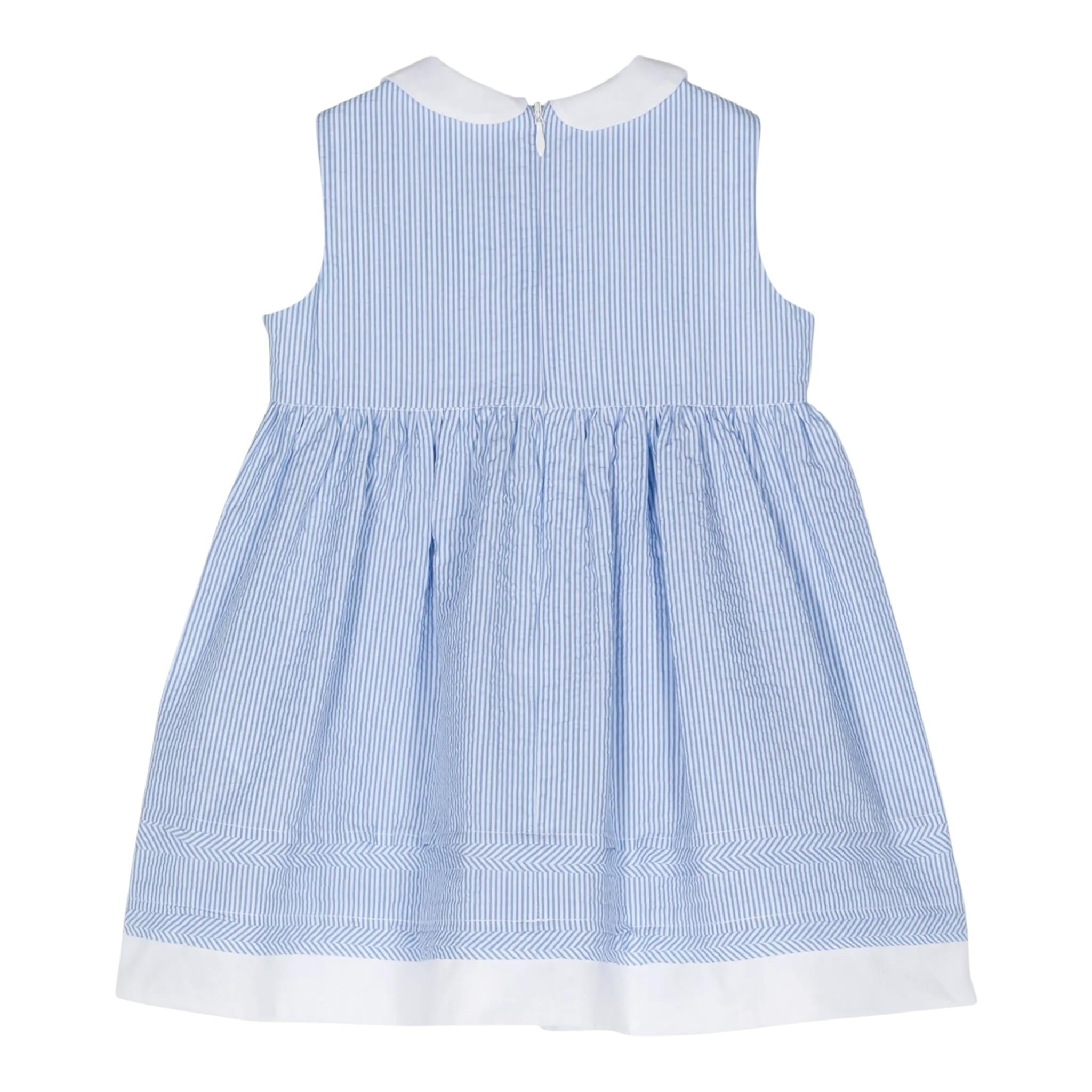 Il Gufo Abito Giromanica Fantasia A Righe per Bambina P24VA321C1080 AZZURRO IL GUFO 