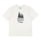 Woolrich Rundhals-T-Shirt einfarbig mit Kontrastdruck weiß für Jungen