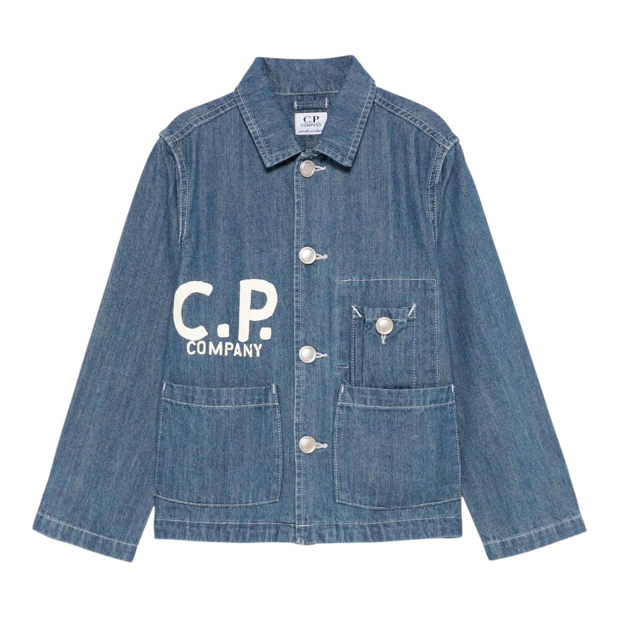 C.P. Company Giubbino inta Unita In Denim  per Bambino CUA003 BLU C.P. COMPANY 