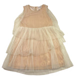 Alice Pi Einfarbiges Tüllkleid in Sandfarbe für Mädchen