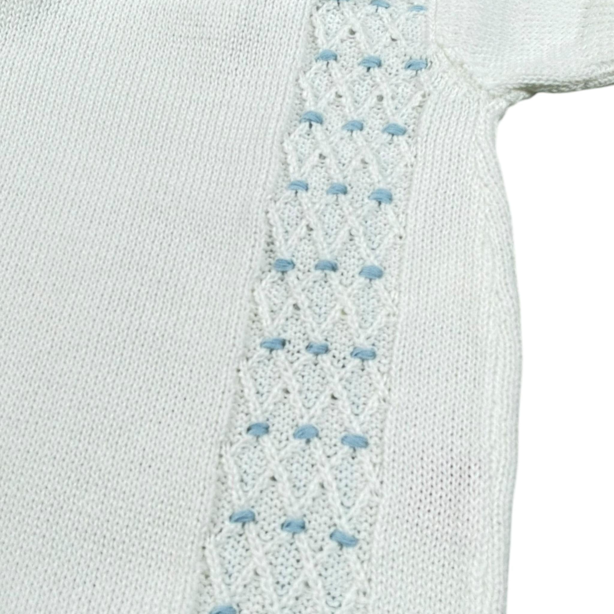 Scaldacuore Pagliaccetto Tinta Unita In Maglia per Neonata PS02PE24 BIANCO SCALDACUORE 