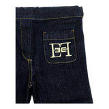 ELISABETTA FRANCHI jeans tinta unita modello zampa Blu per Bambina EGPA070 BLU ELISABETTA FRANCHI 