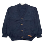 BARCELLINO cardigan tinta unita con logo Blu per Neonato 105205X BLU BARCELLINO 
