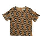 Burberry T-Shirt Girocollo Tinta Unita con Fantasia per Neonata 8100073N BEIGE BURBERRY 