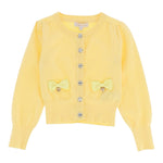 Angel'S Face Cardigan Tinta Unita con Fiocchi per Bambina NICOLETTE GIALLO ANGEL'S FACE 