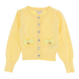 Angel'S Face Cardigan Tinta Unita con Fiocchi per Bambina NICOLETTE GIALLO ANGEL'S FACE 