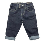 SARABANDA jeans tinta unita con girovita regolabile Blu per Neonato A043X BLU SARABANDA 