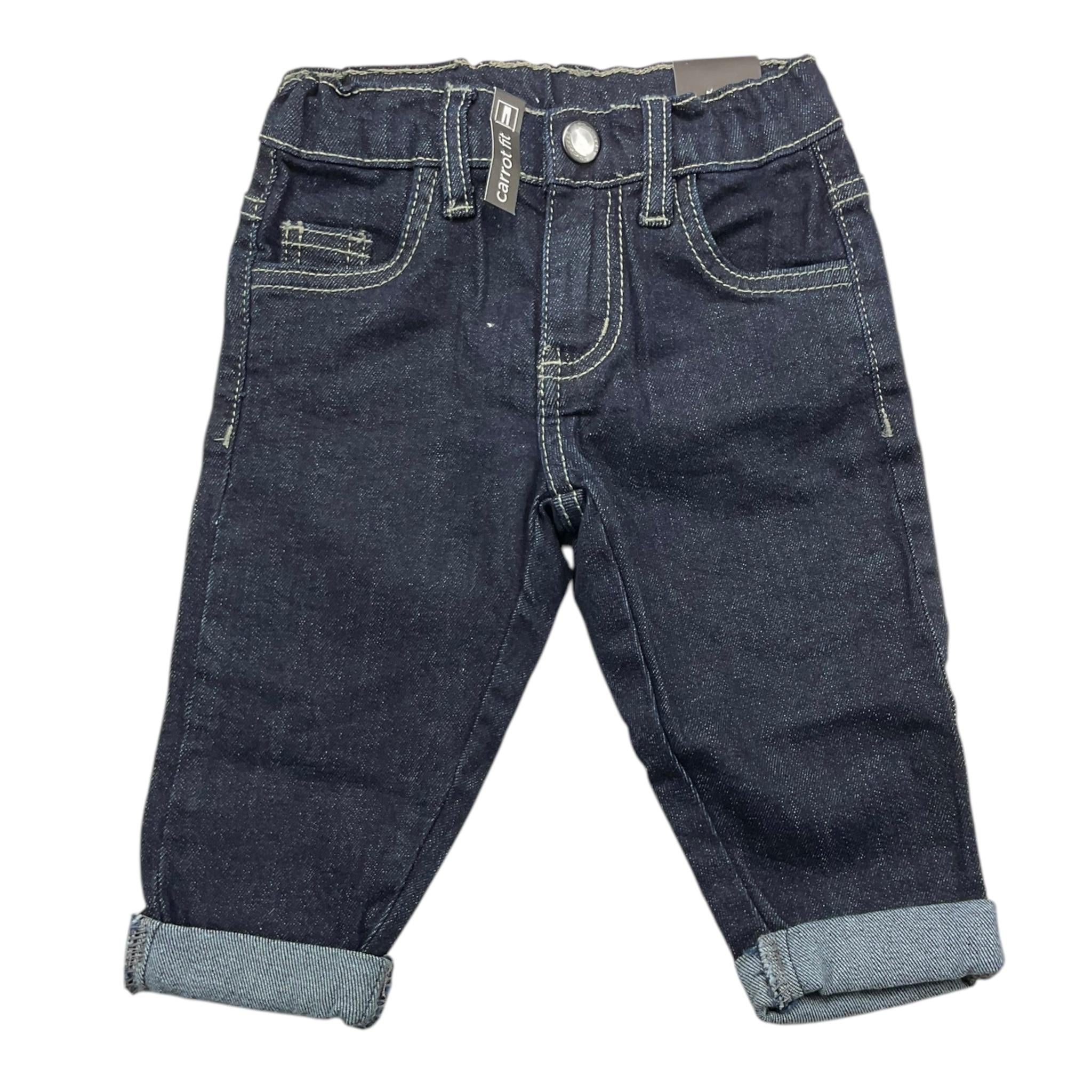 SARABANDA jeans tinta unita con girovita regolabile Blu per Neonato A043X BLU SARABANDA 