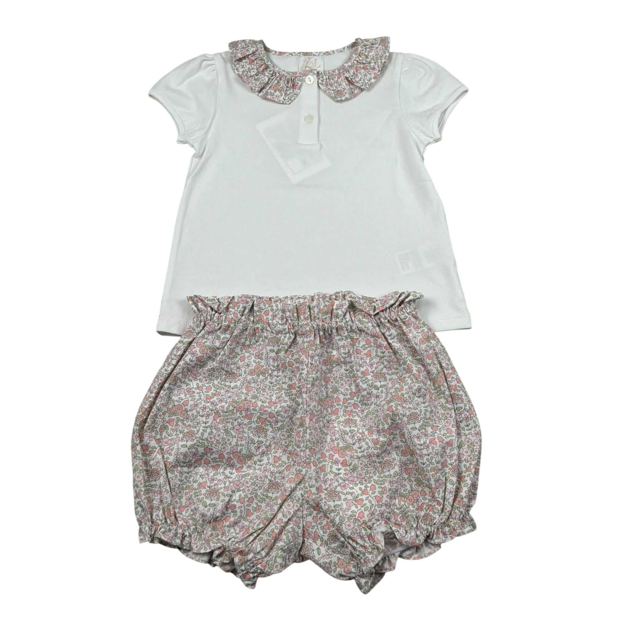 Malvi & Co Completo 2 Pezzi T-Shirt-Culotte Bianco per Neonata SCCI167CAJJ BIANCO MALVI & CO 