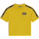 Emporio Armani T-Shirt Girocollo Tinta Unita con Logo per Bambino 7B000054 SENAPE EMPORIO ARMANI 