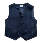 Manuel & Frank Gilet Tinta Unita con Bottoni  per Neonato EHEHUERU BLU MANUEL & FRANK 
