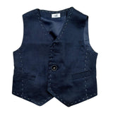 Manuel & Frank Gilet Tinta Unita con Bottoni  per Neonato EHEHUERU BLU MANUEL & FRANK 