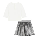 MICHAEL KORS completo 2 pezzi shirt-gonna Bianco/grigio per Neonata R30126N BIANCO/GRIGIO MICHAEL KORS 