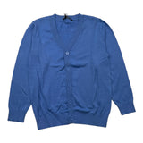 Never Too Strickjacke Einfarbig V-Ausschnitt Blau Für Jungen
