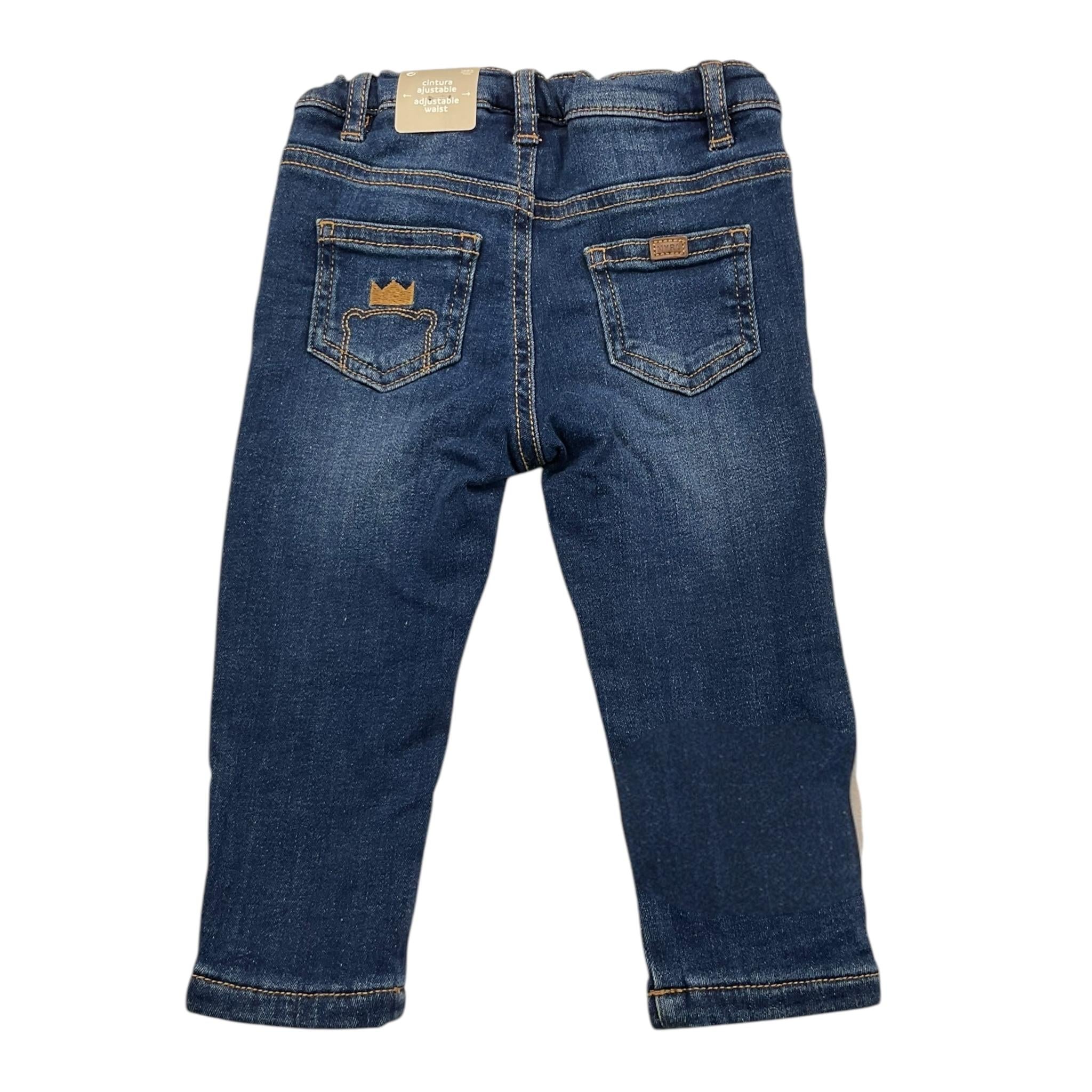 MAYORAL jeans tinta unita con girovita regolabile Blu per Neonato 593 BLU MAYORAL 