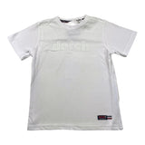 Datch T-Shirt Rundhals Einfarbig Mit Print Weiß Für Jungen