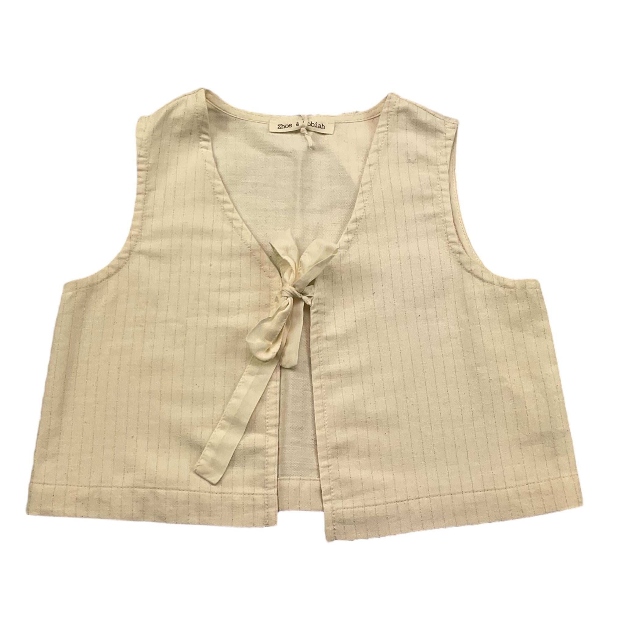 Zhoe & Tobiah Gilet Tinta Unita per Bambina LYT4F PANNA ZHOE & TOBIAH 