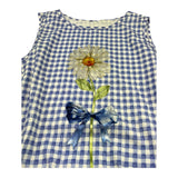 Monnalisa Canotta Fantasia Quadretti per Bambina 1136P8A2 BLU MONNALISA 