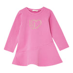 LIU JO abito modello felpa tinta unita con stampa Rosa per Neonata KF4023N ROSA LIU JO 