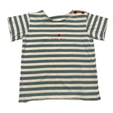 Not Only Monday – Cremefarbenes T-Shirt mit Streifenmuster für Neugeborene