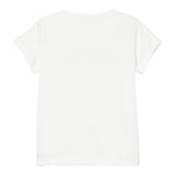 Liu Jo T-Shirt Girocollo Tinta Unita con Brillantini per Bambina KA5081X BIANCO LIU JO 