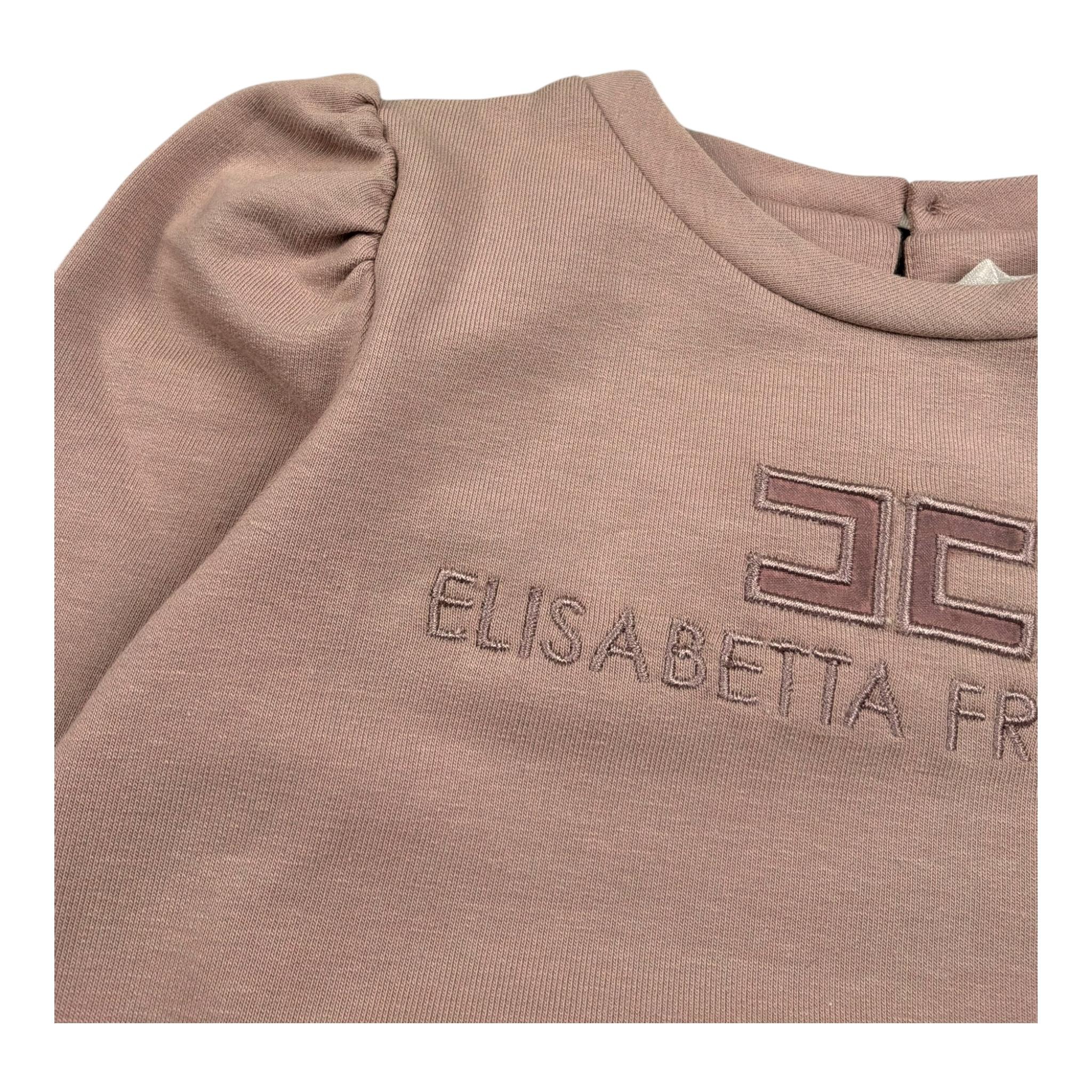 Elisabetta Franchi Felpa Chiusa con Cappuccio Tinta Unita per Neonata EGFE23N ROSA ELISABETTA FRANCHI 