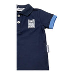 Bikkembergs Polo Mezza Manica Tinta Unita con Profili Maniche In Contrasto per Neonato BK3396 BLU BiKKEMBERGS 