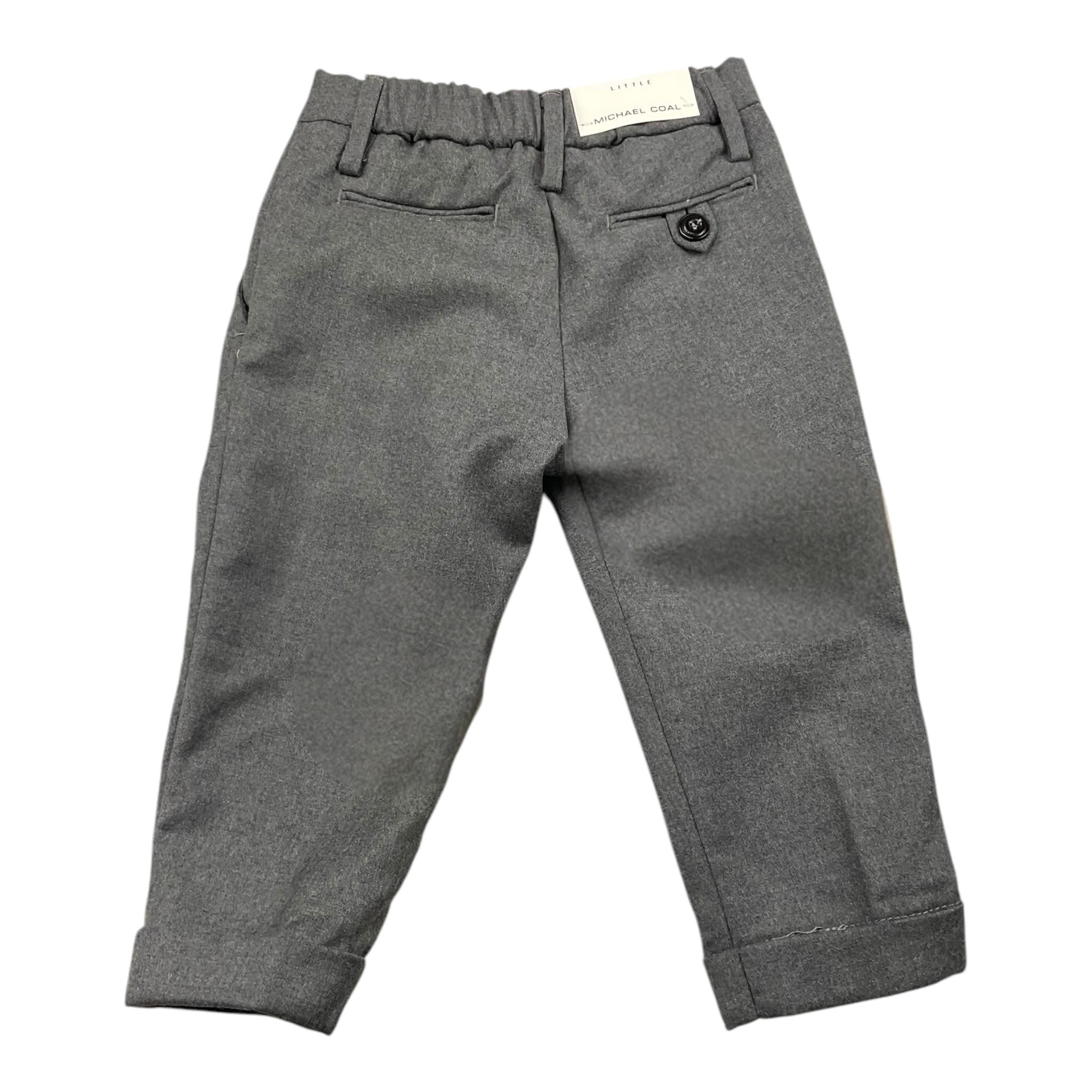 MICHAEL COAL pantalone tinta unita con elastico in vita Grigio per Bambino 020169 GRIGIO MICHAEL COAL 