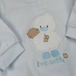 Lalalu' Tutina Tinta Unita con Stampa per Neonato TJL505PM AZZURRO LALALU' 