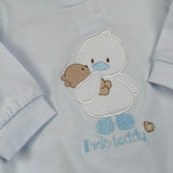 Lalalu' Tutina Tinta Unita con Stampa per Neonato TJL505PM AZZURRO LALALU' 