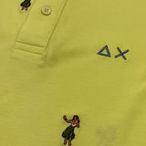 Sun68 Polo Mezza Manica Tinta Unita per Bambino CPA35328 GIALLO SUN68 