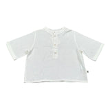 Petit Indi camicia Mezza Manica Girocollo Tinta Unita  per Bambino SS25BK7120X BIANCO PETIT INDI 
