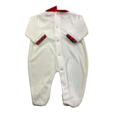 NINNAOH tutina tinta unita con fantasia scozzese Bianco per Neonata I20305T BIANCO NINNAOH 