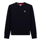 Guess Maglia Girocollo Tinta Unita con Logo per Bambino L0YR03Z2VV0 BLU GUESS 