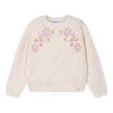 MAYORAL maglia girocollo tinta unita con ricami Beige per Bambina 4354 BEIGE MAYORAL 
