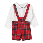 LA STUPENDERIA completo 2pz salopette-body bicolore Bianco/rosso per Neonata TBCT07F BIANCO/ROSSO LA STUPENDERIA 