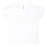 Monnalisa T-Shirt Tinta Unita Girocollo con Stampa Rapunzel per Bambina 39C615 BIANCO MONNALISA 