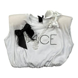 Naice T-Shirt Girocollo Tinta Unita con Applicazioni per Bambina 24156 BIANCO NAICE 
