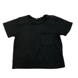 Aventiquattrore Einfarbiges T-Shirt mit schwarzer Tasche für Neugeborene
